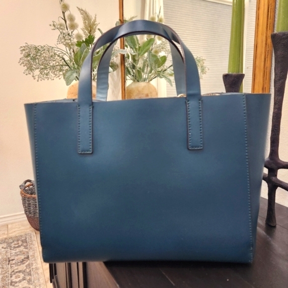 KATE SPADE Putnam Drive Nelle Leather Tote, Teal Blue, Women's OS - Picture 2 of 10